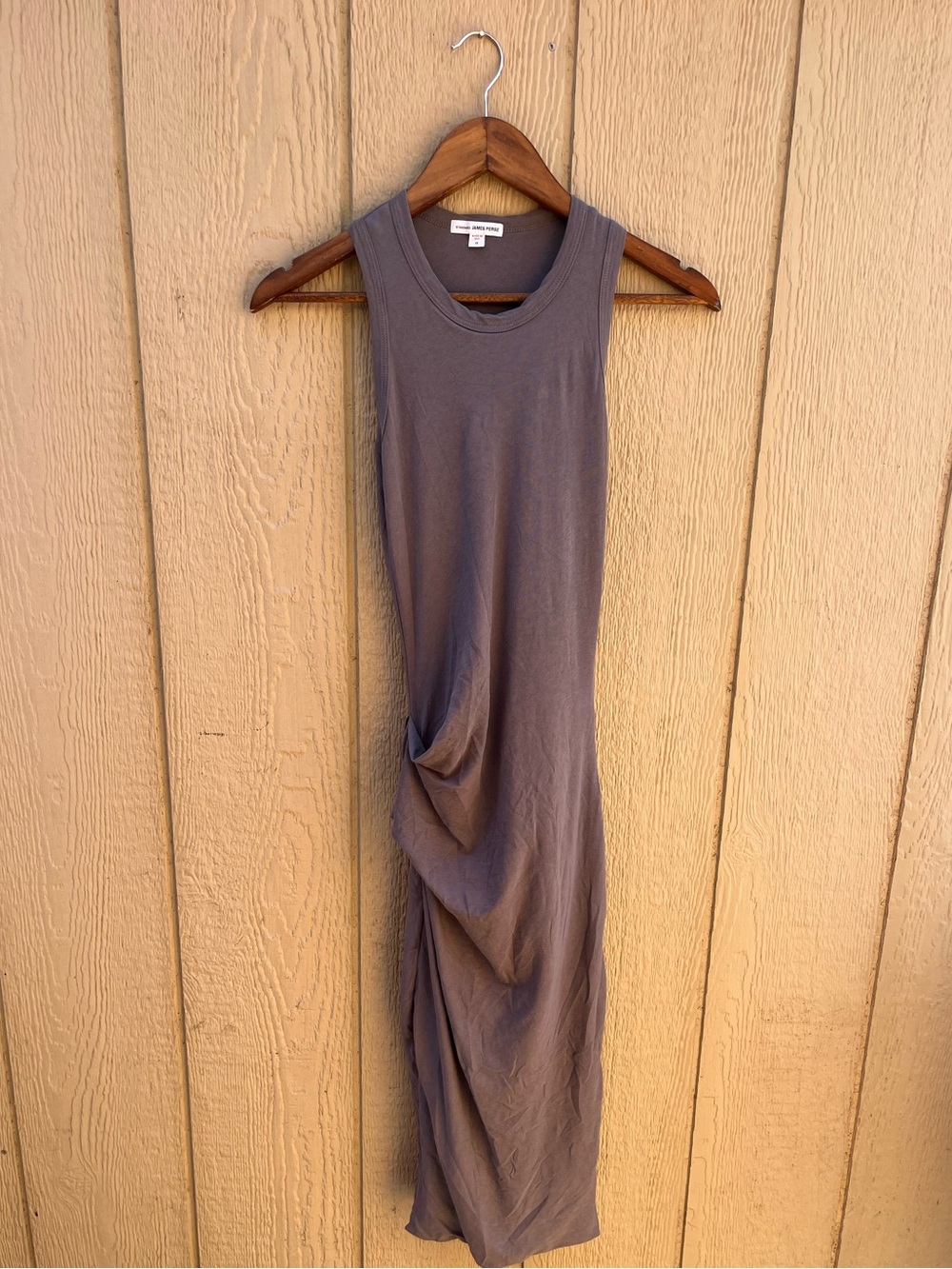 Standard Taupe James Perse Bodycon Midi Dress 0 XS